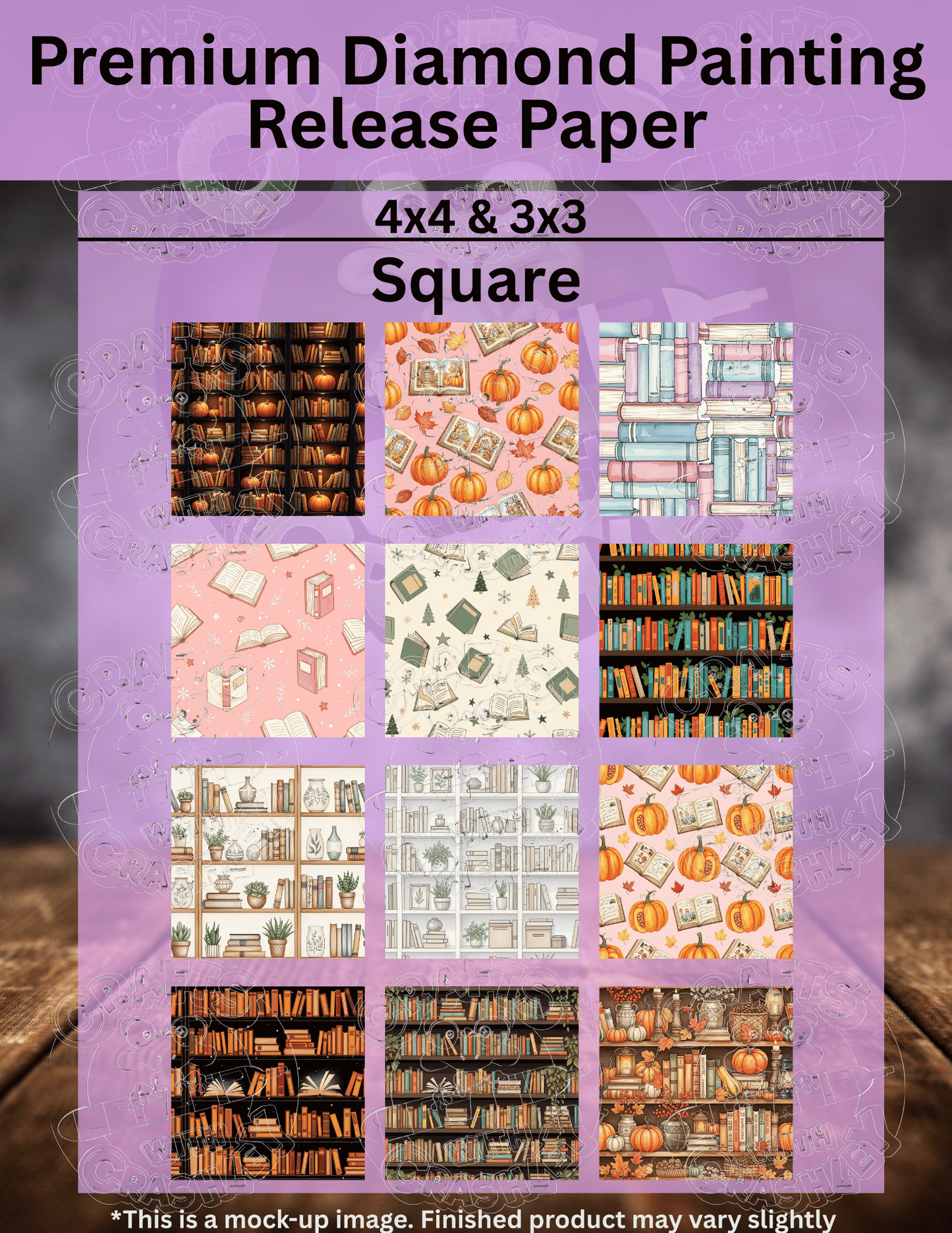 Autumn Library Combo Pack Premium Release Paper for Diamond Painting
