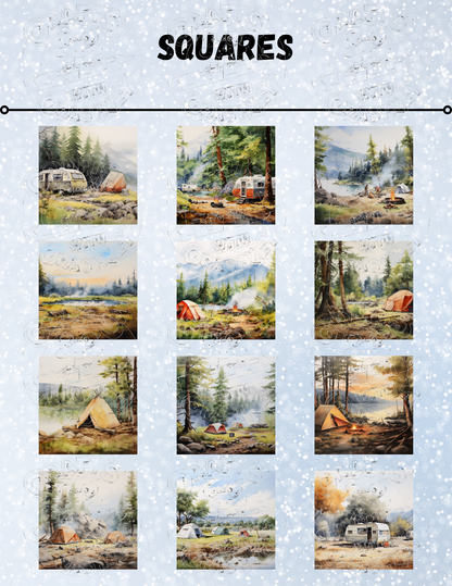 "Camping with the Beaver" Decorative Diamond Painting Release Papers