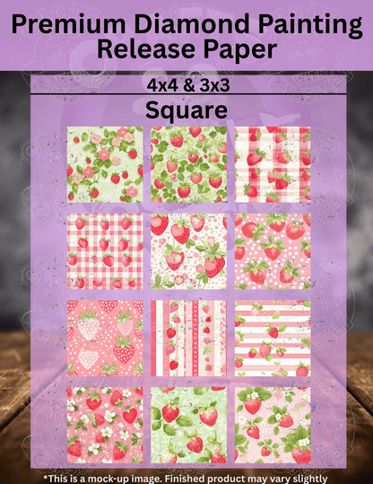 Strawberry Summer Combo Pack Premium Release Paper for Diamond Painting