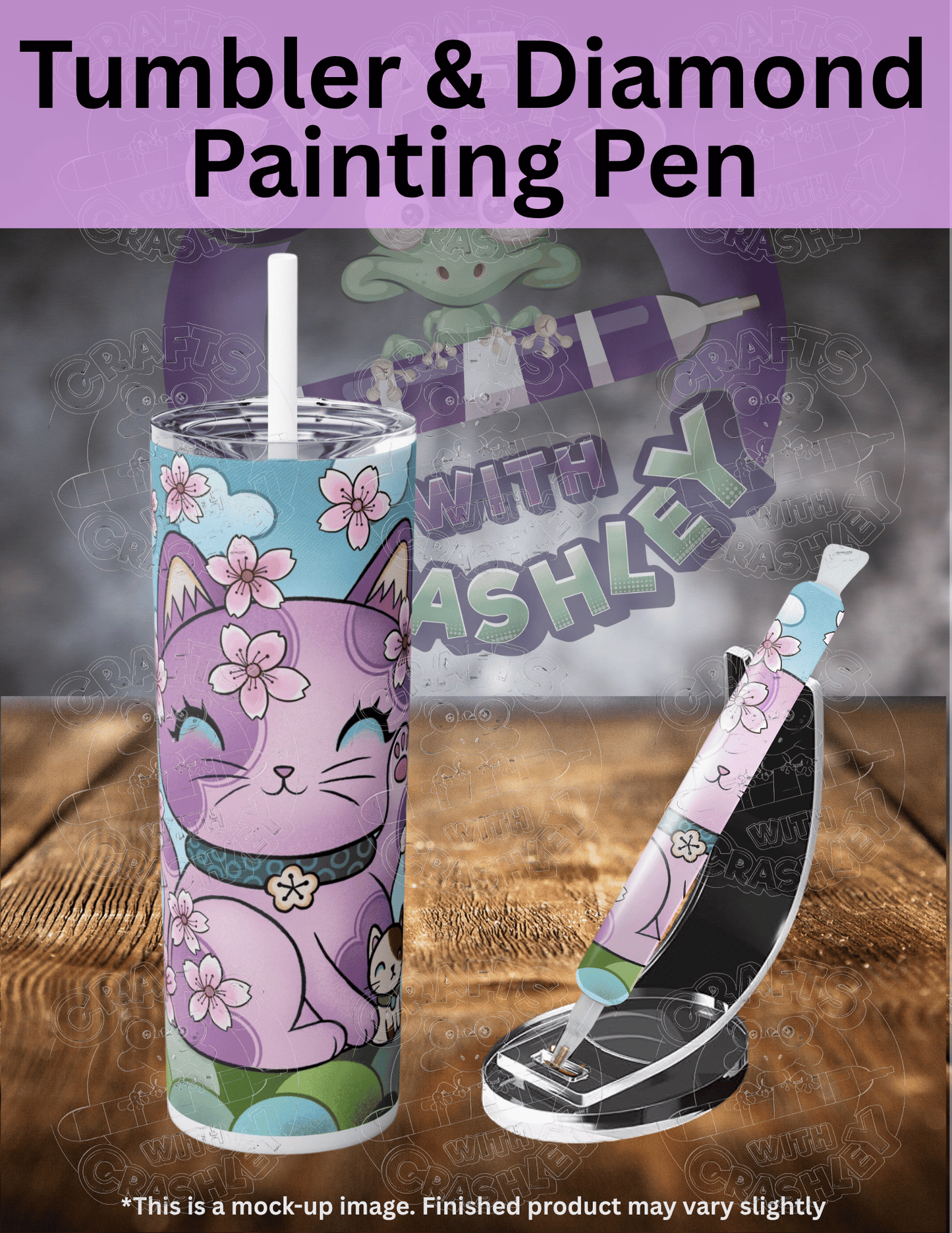 "Lucky Cat Sakura" by ©Jeremiah Ketner Premium Accessories for Diamond Painting