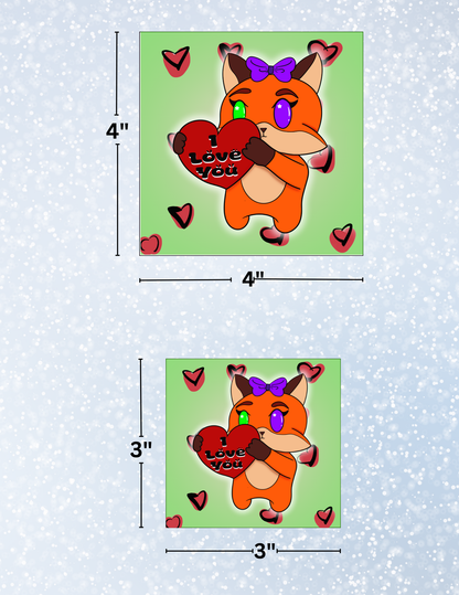 "Foxy Love" by Mrs Coffee Decorative Diamond Painting Release Papers