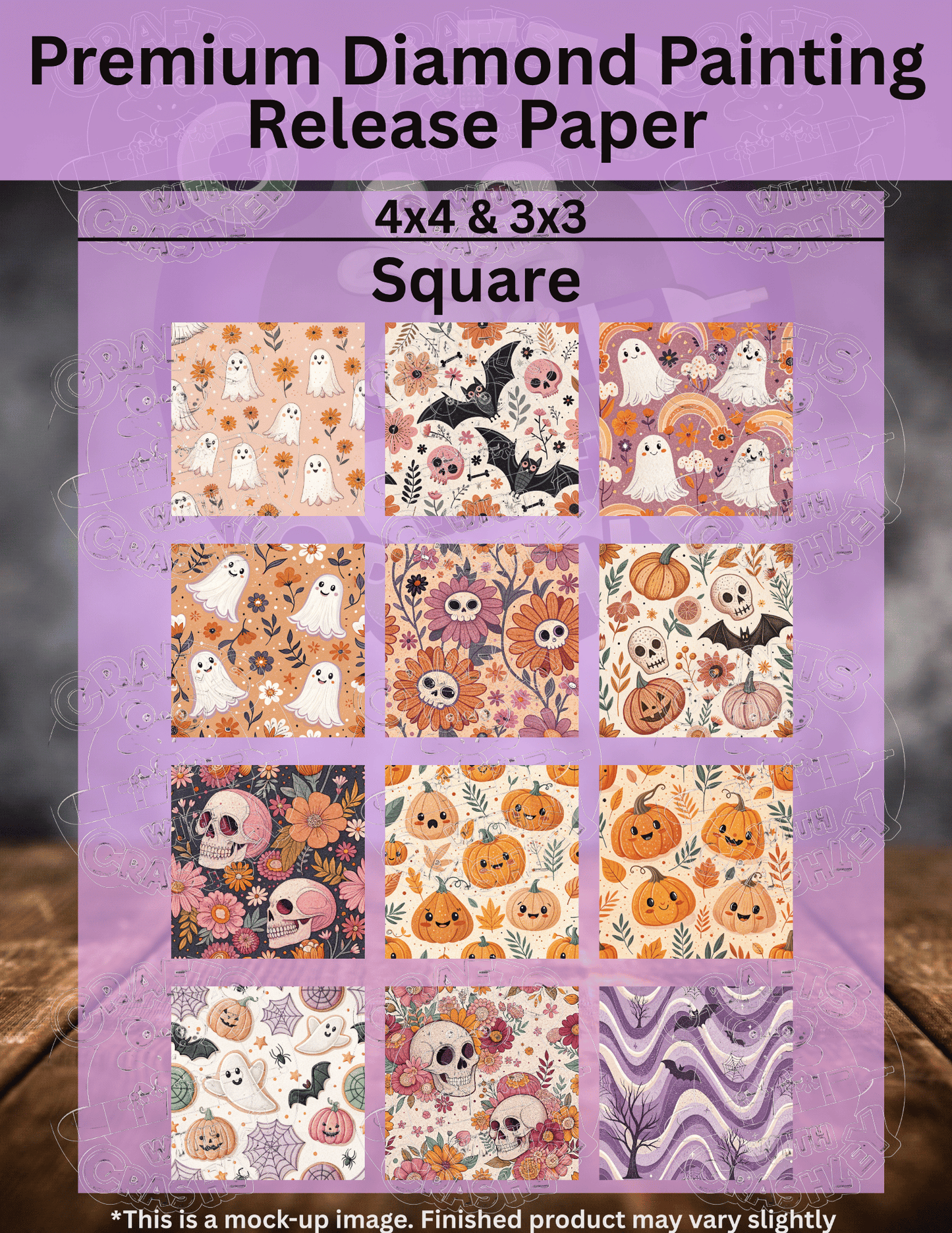 Retro Halloween Combo Pack Premium Release Paper for Diamond Painting