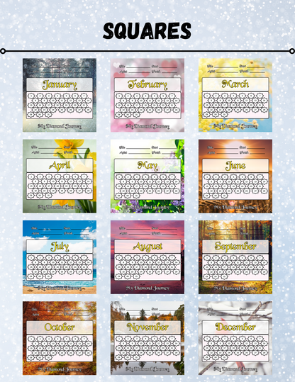 "Tracking Calendar Combo Pack" Decorative Diamond Painting Release Papers