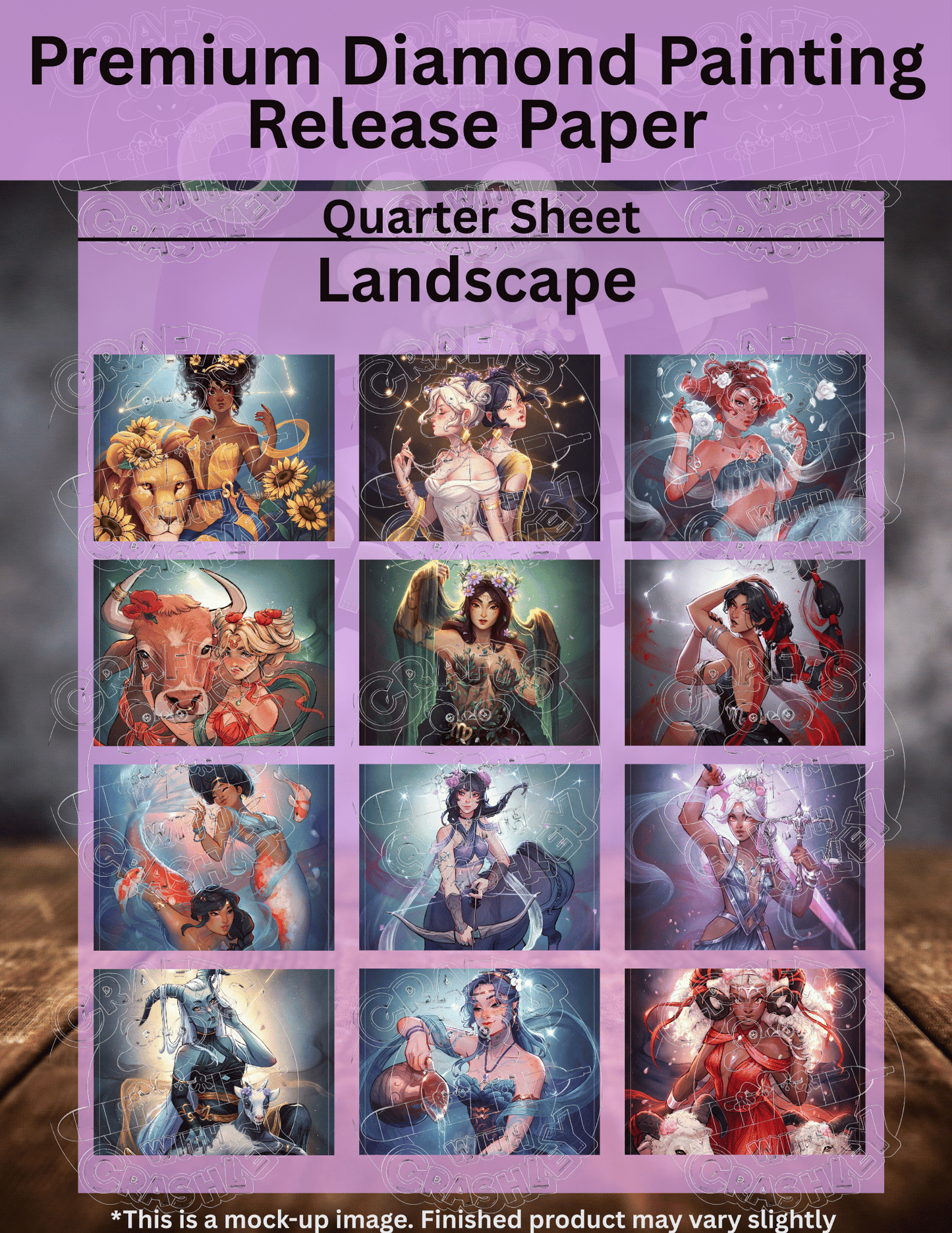 Limited Edition "Zodiac Combo Pack" by ©ChrissaBug Premium Release Paper for Diamond Painting