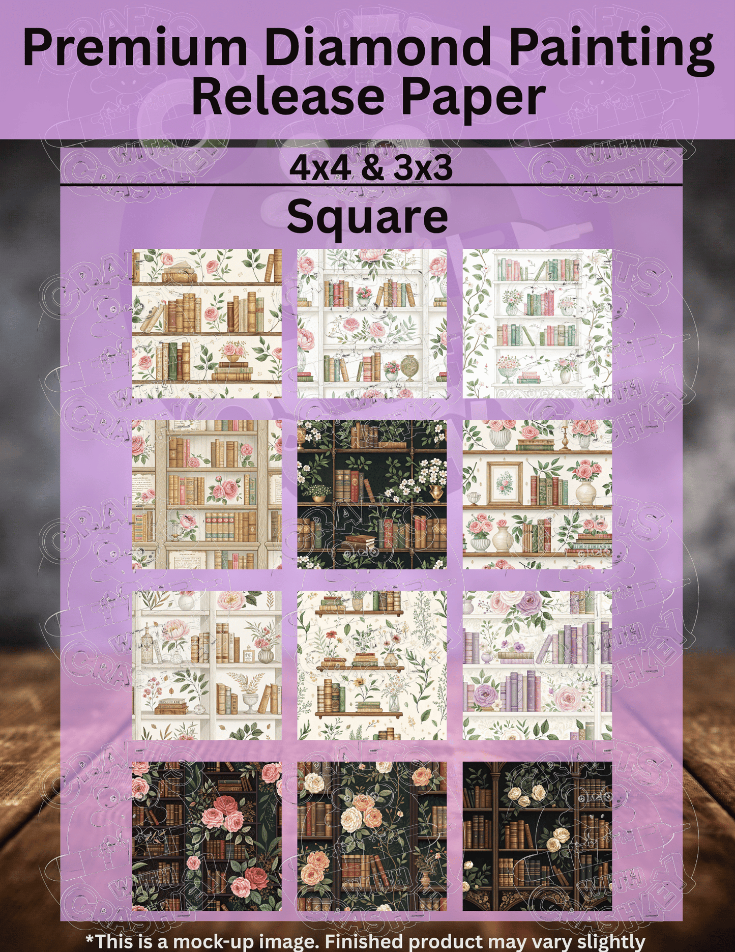 Vintage Floral Library Combo Pack Premium Release Paper for Diamond Painting
