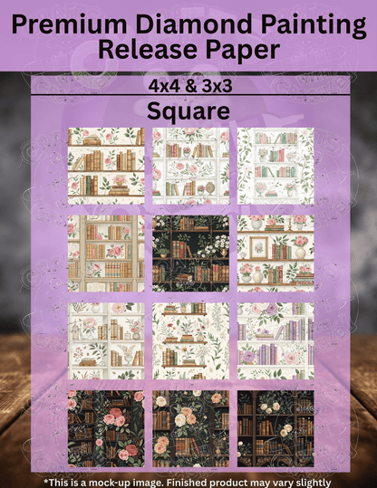 Vintage Floral Library Combo Pack Premium Release Paper for Diamond Painting