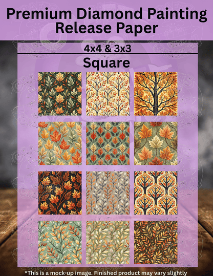 Fall Leaves Combo Pack Premium Release Paper for Diamond Painting