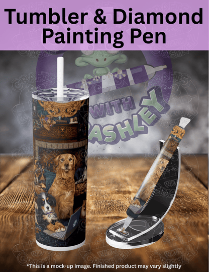 "Woofing From Home" by ©Brigid Ashwood Premium Accessories for Diamond Painting