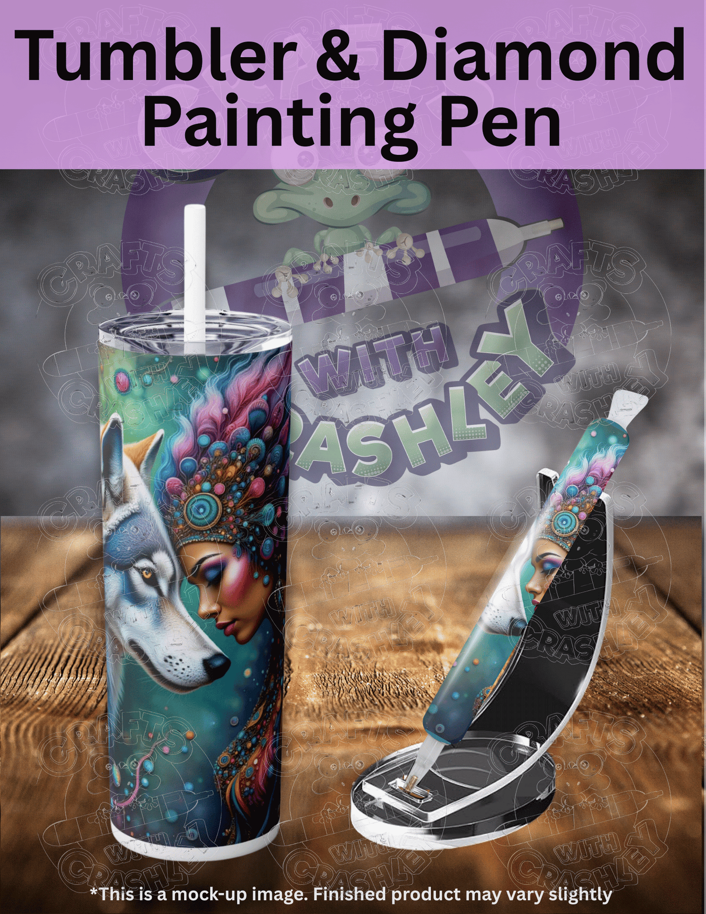 "Tribal Woman and Wolf" by ©Kelly Reins Premium Accessories for Diamond Painting