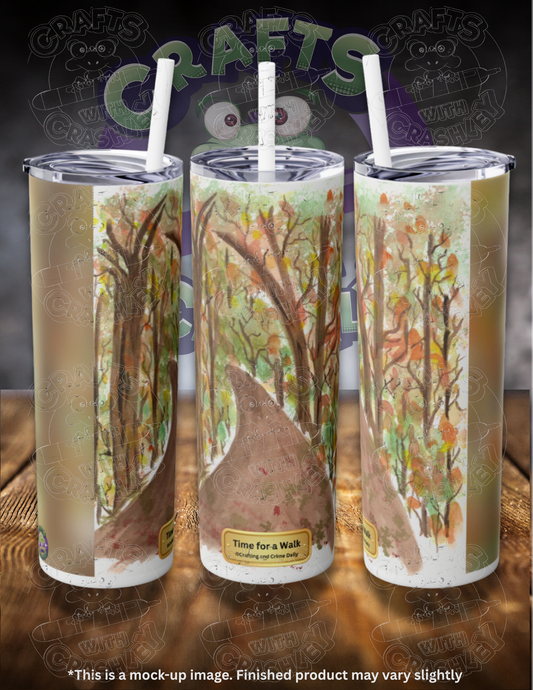 Time for a Walk by ©Crafting and Crime Daily 20oz Skinny Tumbler