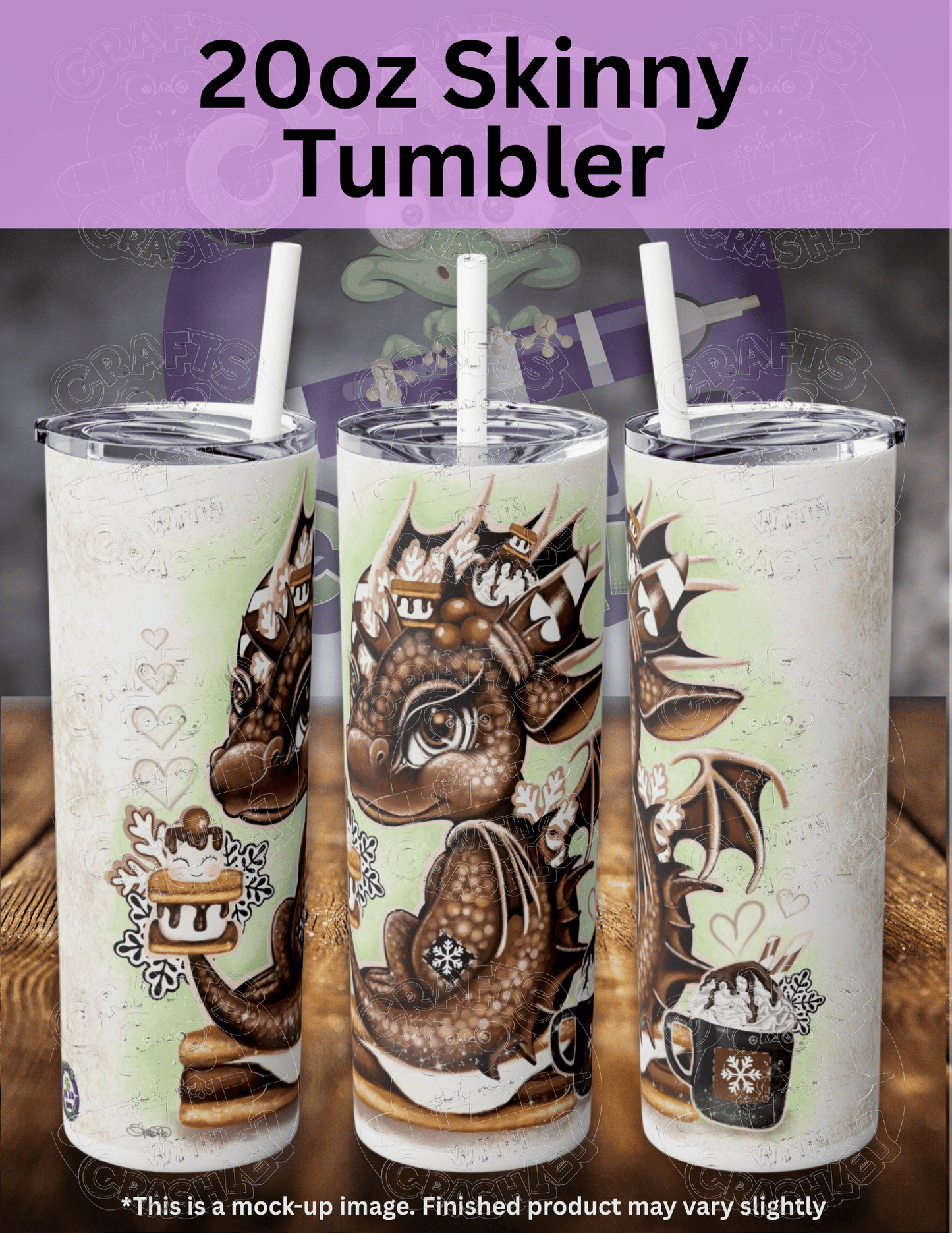 "Hot Cocoa n' S'mores Lil Dragon" by ©Sheena Pike Premium Accessories for Diamond Painting