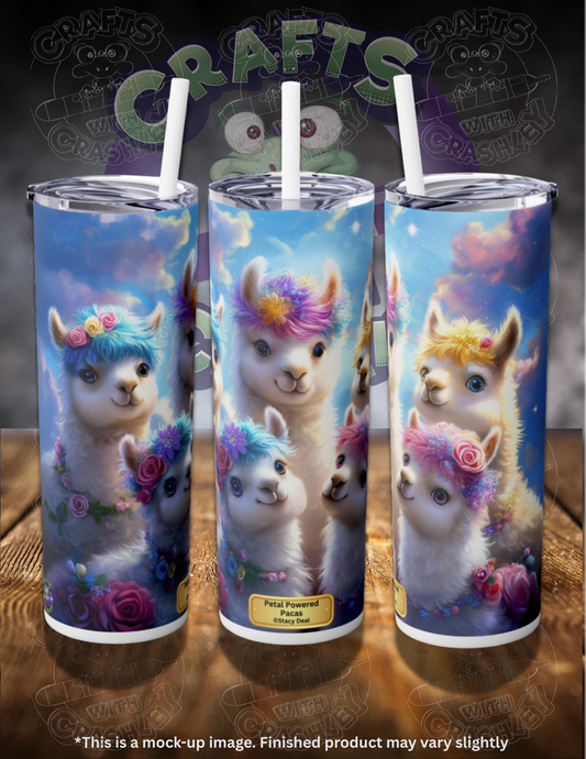 Petal Powered Pacas by ©Stacy Deal 20oz Skinny Tumbler