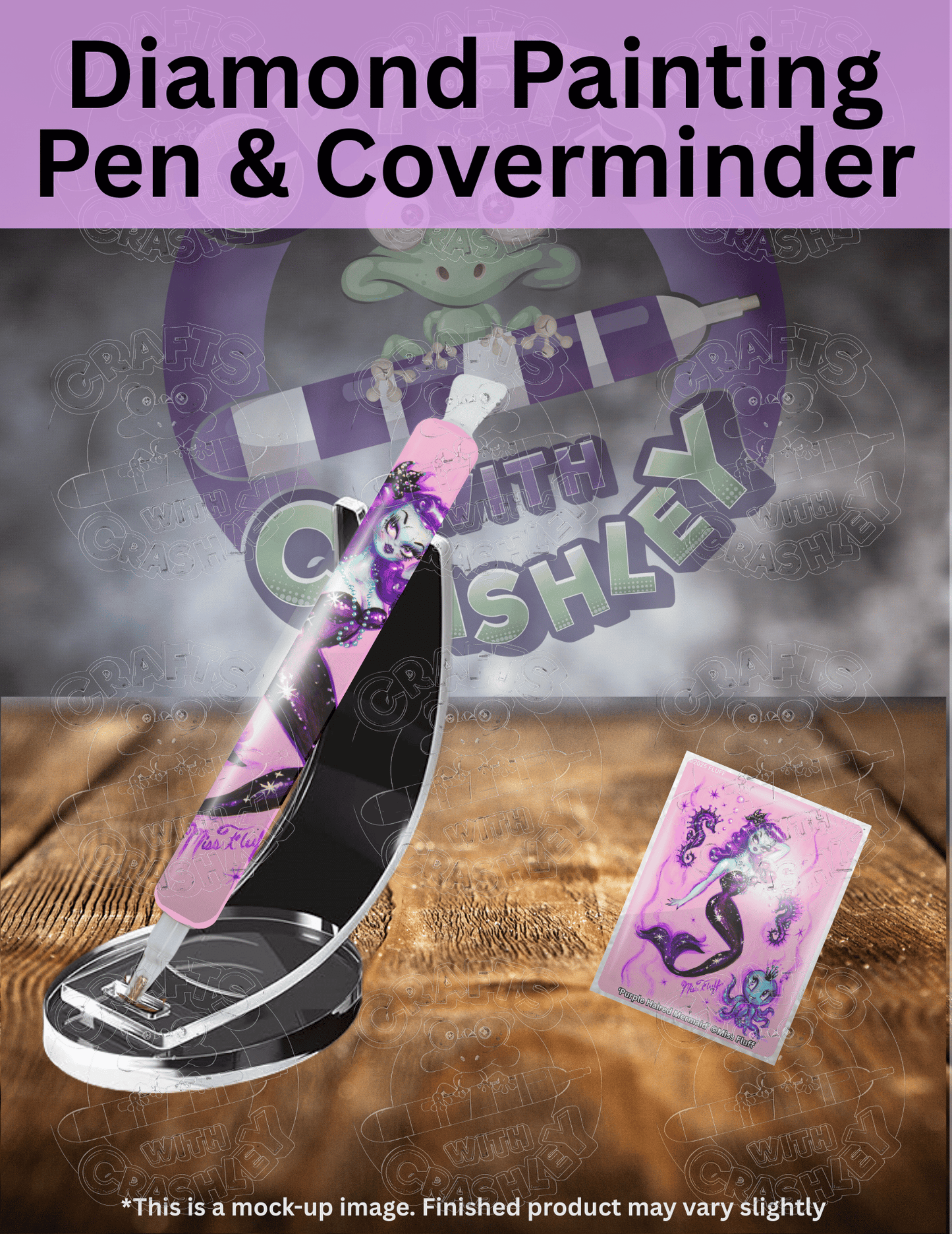 "Purple Haired Mermaid" by ©Miss Fluff Premium Accessories for Diamond Painting