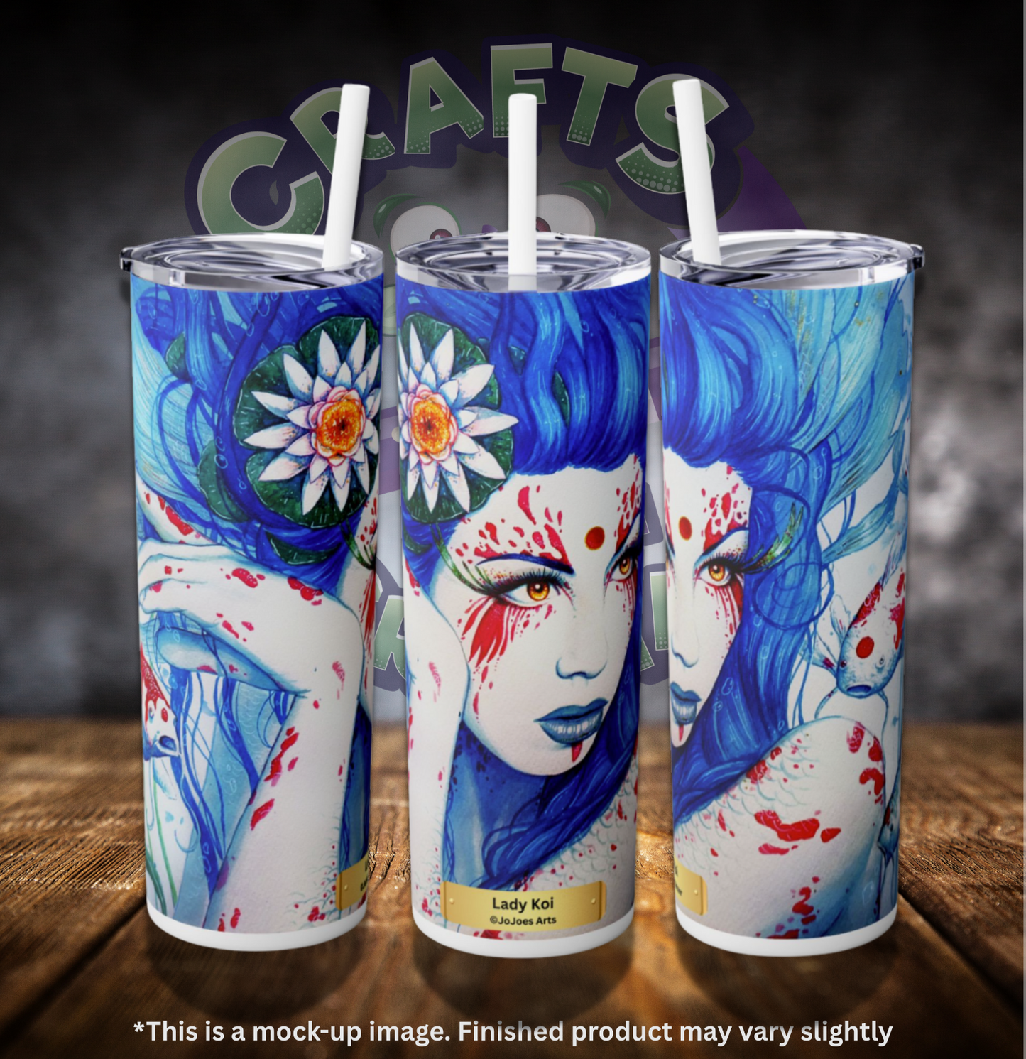 Lady Koi by ©JoJoes Art 20oz Skinny Tumbler