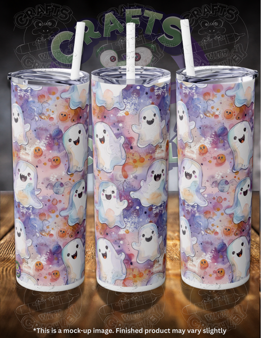 Happy Little Ghosties 20oz Skinny Tumbler