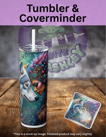 "Tribal Woman and Wolf" by ©Kelly Reins Premium Accessories for Diamond Painting