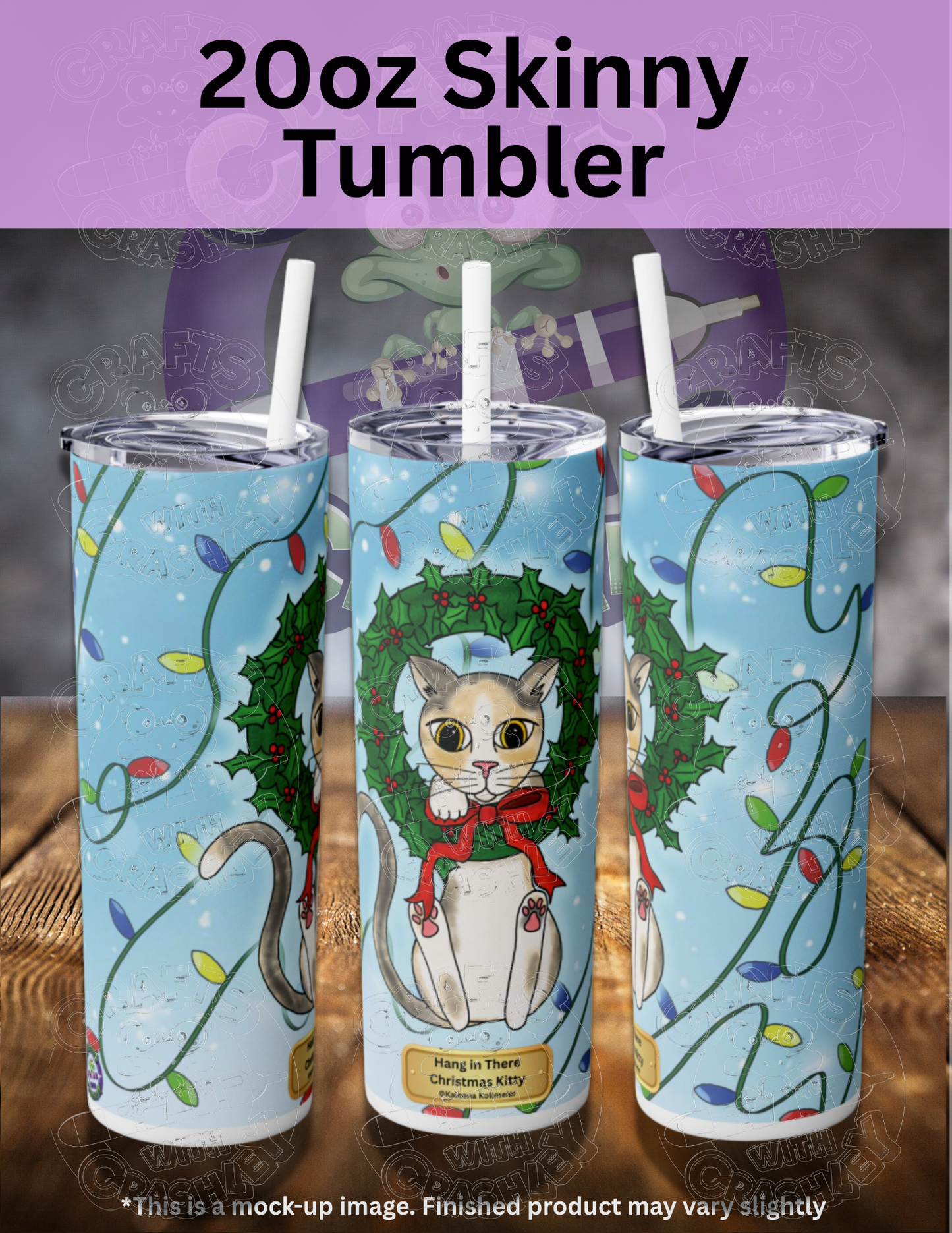 "Hang in There Christmas Kitty" by ©Kaleena Kollmeier Premium Accessories for Diamond Painting