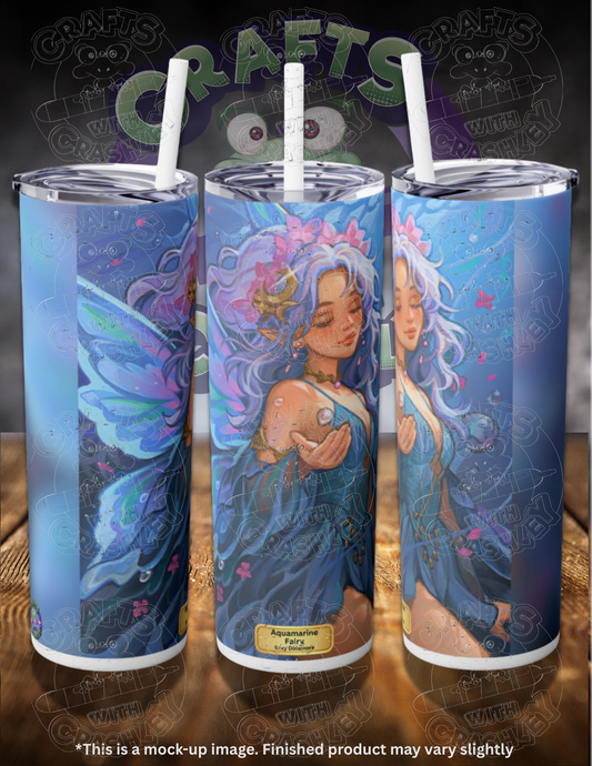 Aquamarine Fairy by ©Ivy Dolamore 20oz Skinny Tumbler