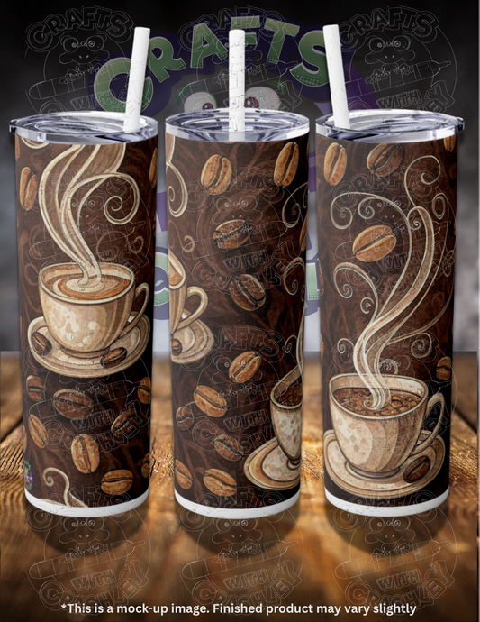 Steamy Coffee Skinny Tumbler
