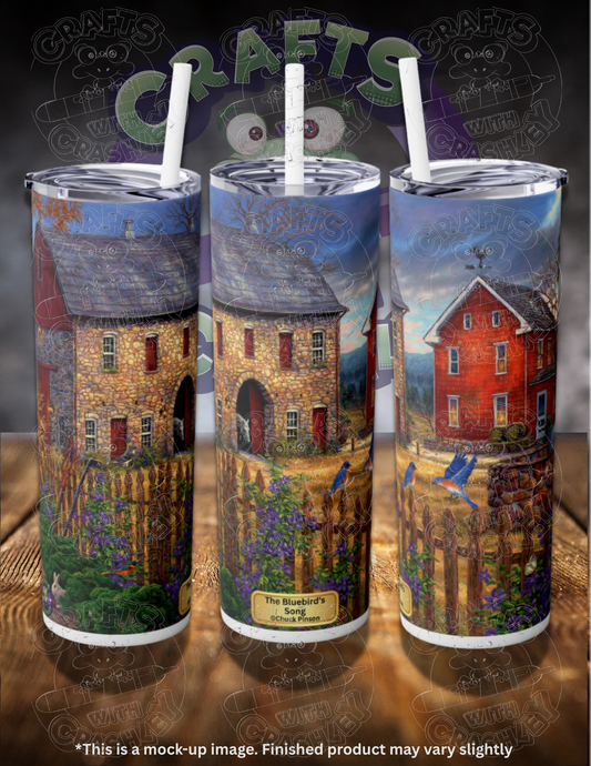 The Bluebird's Song by ©Chuck Pinson 20oz Skinny Tumbler