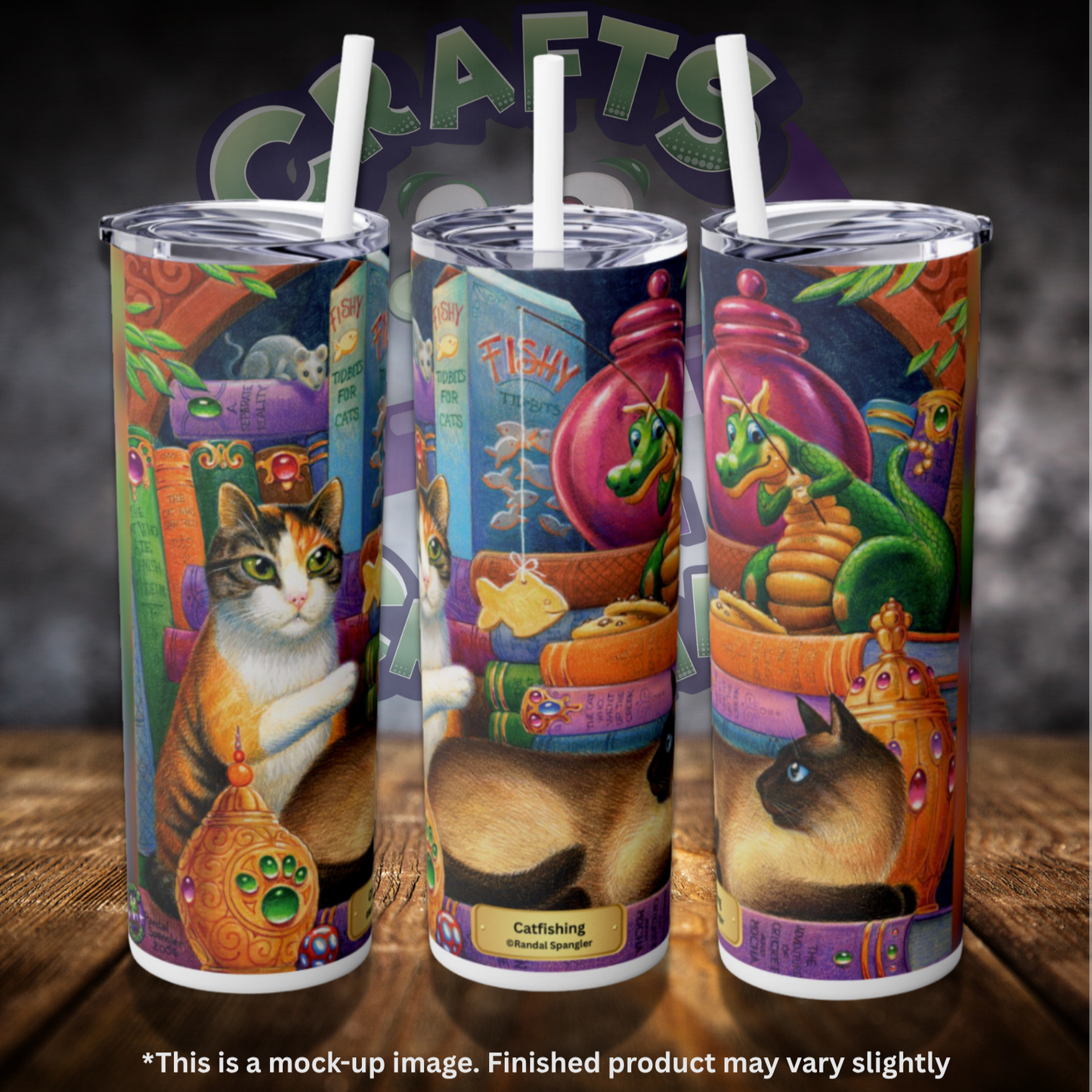 Catfishing by ©Randal Spangler 20oz Skinny Tumbler