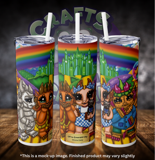 Off to Emerald City by ©Emma Casey 20oz Skinny Tumbler