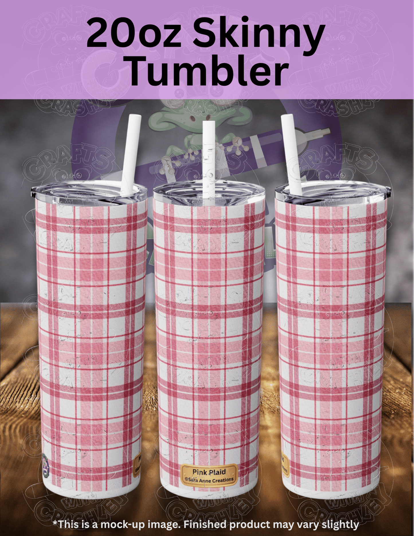 "Pink Plaid" by ©Sara Anne Creations Premium Accessories for Diamond Painting