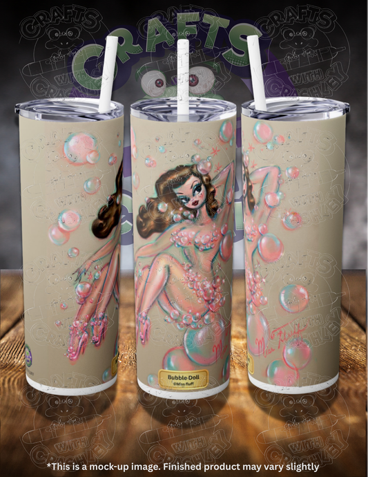 Bubble Doll by ©Miss Fluff 20oz Skinny Tumbler