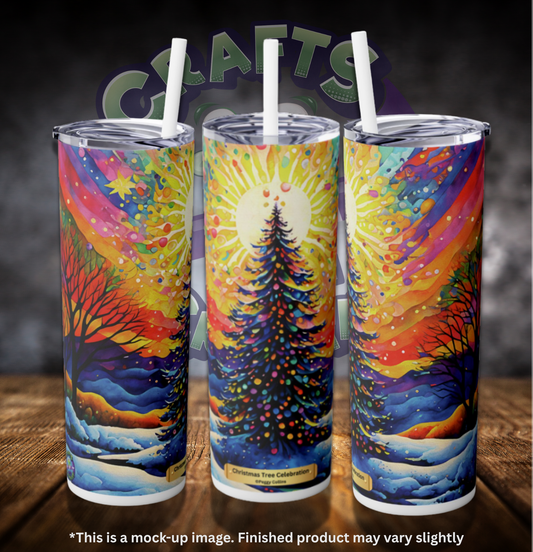 Christmas Tree Celebration By ©Peggy Collins 20oz Skinny Tumbler