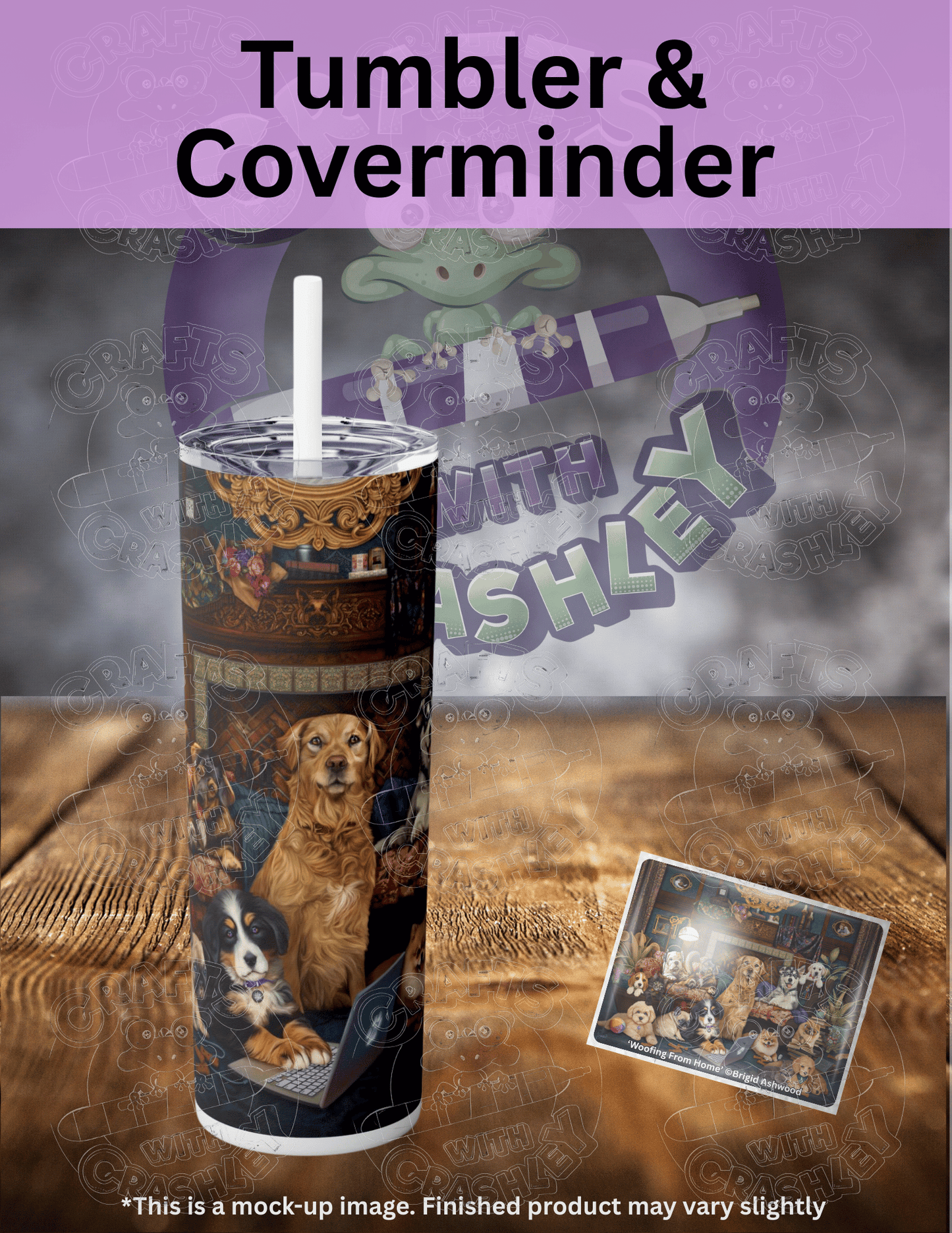 "Woofing From Home" by ©Brigid Ashwood Premium Accessories for Diamond Painting