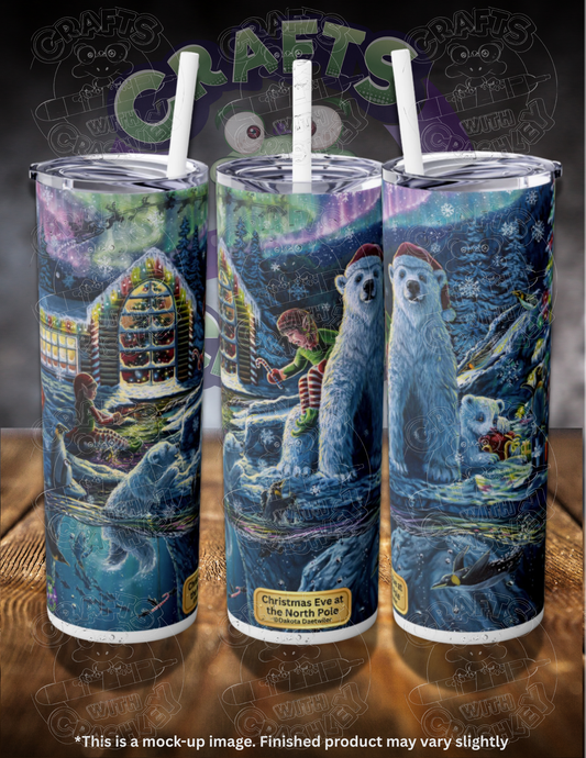 Christmas Eve at the North Pole by ©Dakota Daetwiler 20oz Skinny Tumbler