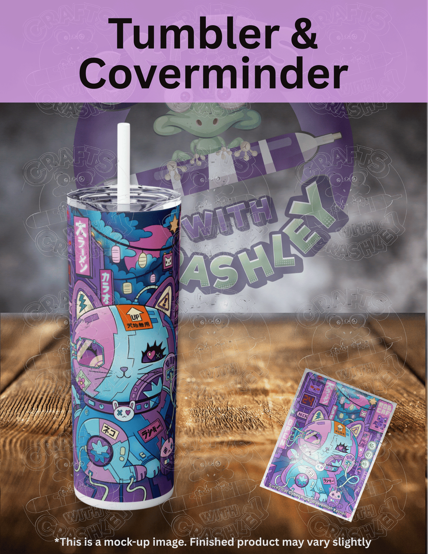 "Lucky Cat Cyber Punk" by ©Jeremiah Ketner Premium Accessories for Diamond Painting