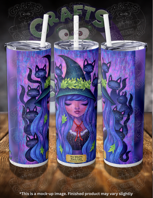 The Witch's Black Cats by ©Jeremiah Ketner 20oz Skinny Tumbler