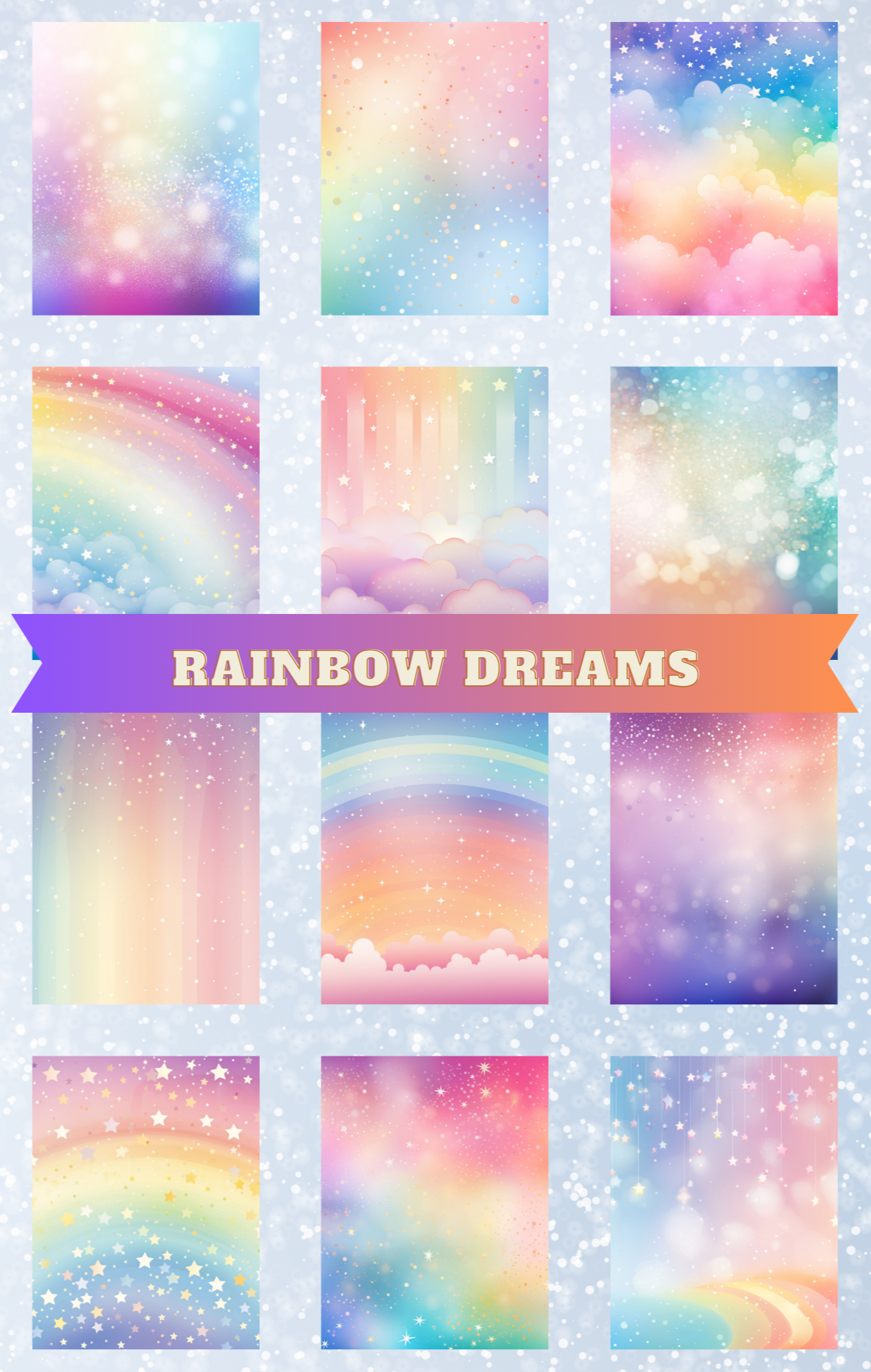 "Rainbow Dreams" Premium Diamond Painting Release Papers