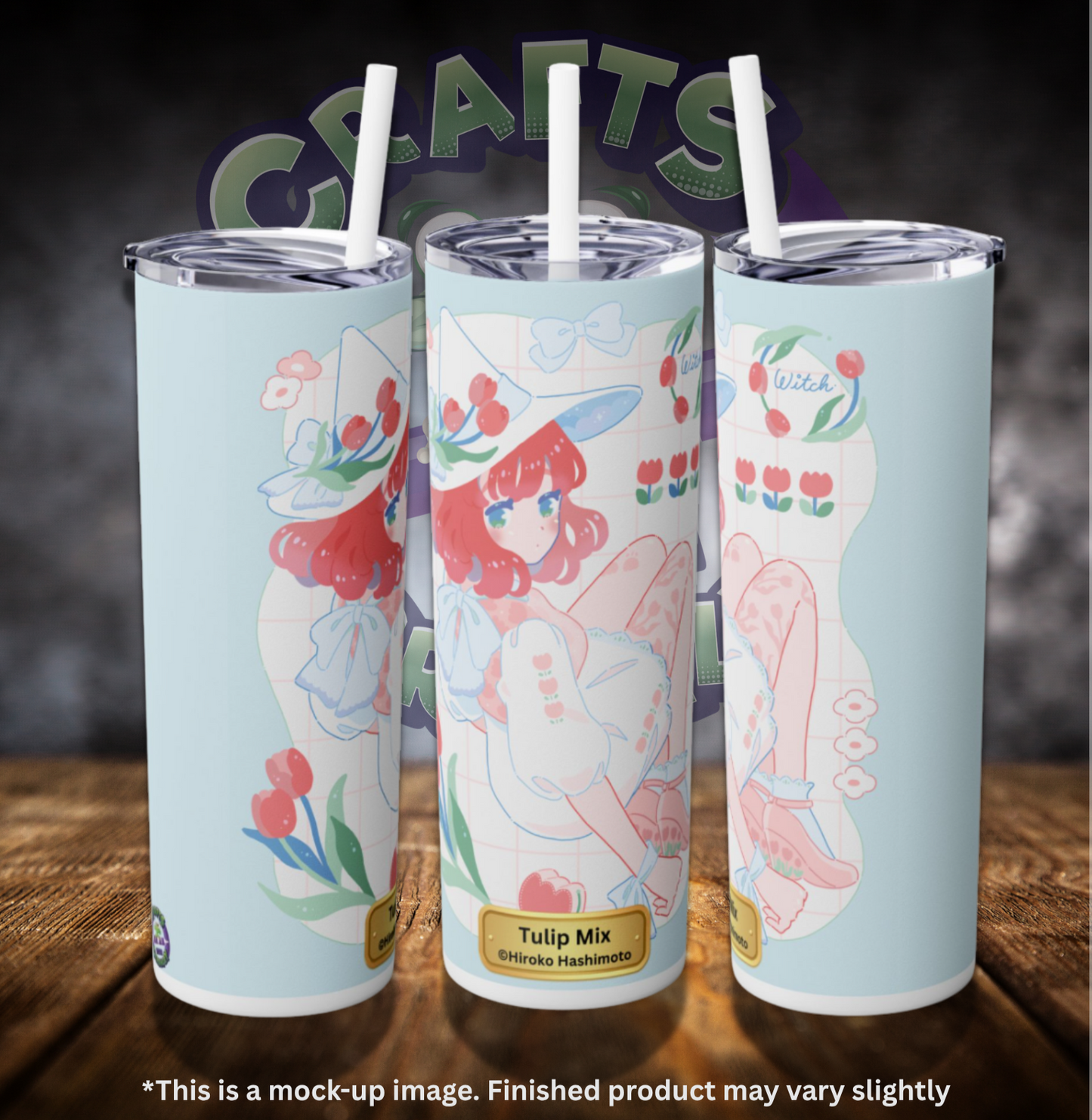 Tulip Mix by ©Hiroko Hashimoto 20oz Skinny Tumbler