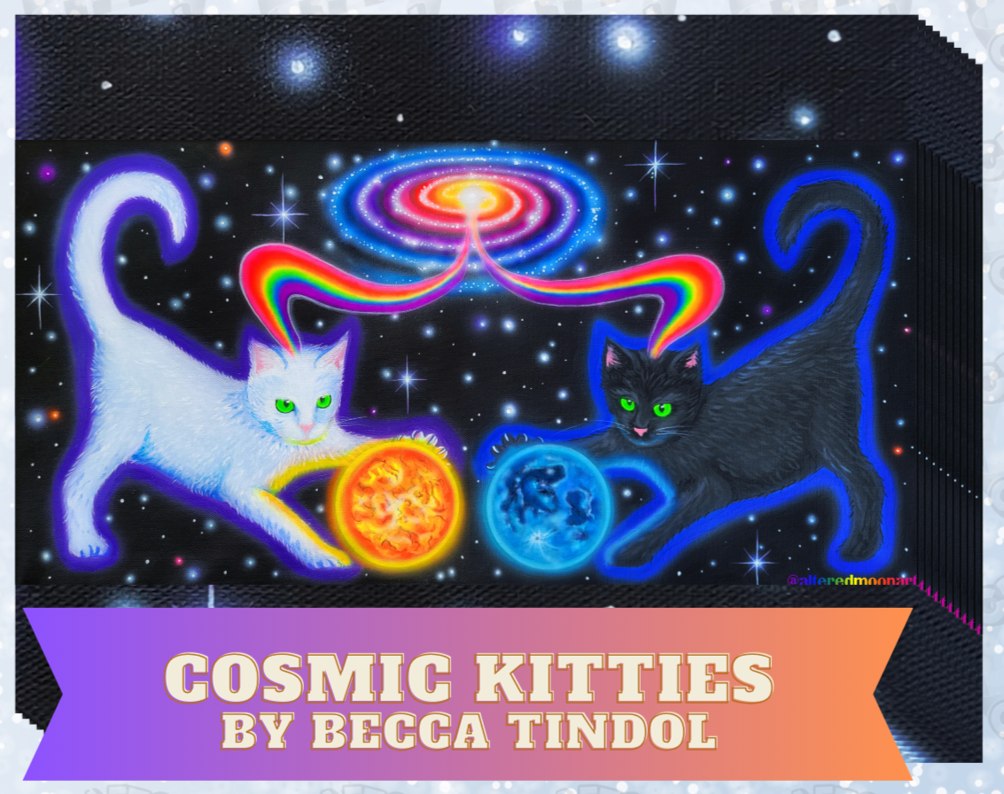 "Cosmic Kitties" by Becca Tindol Decorative Diamond Painting Release Papers