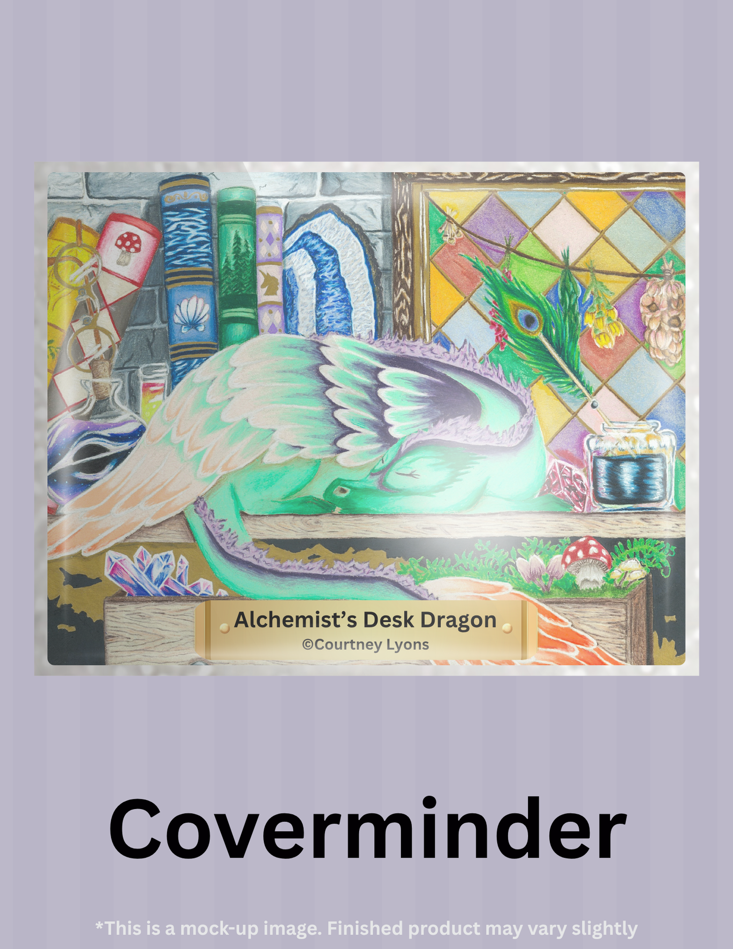 Alchemist's Desk Dragon By ©Courtney Lyons Limited Edition Coverminder