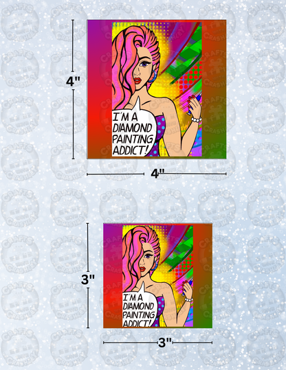 "Diamond Painting Addict" by Emma Casey Decorative Diamond Painting Release Papers