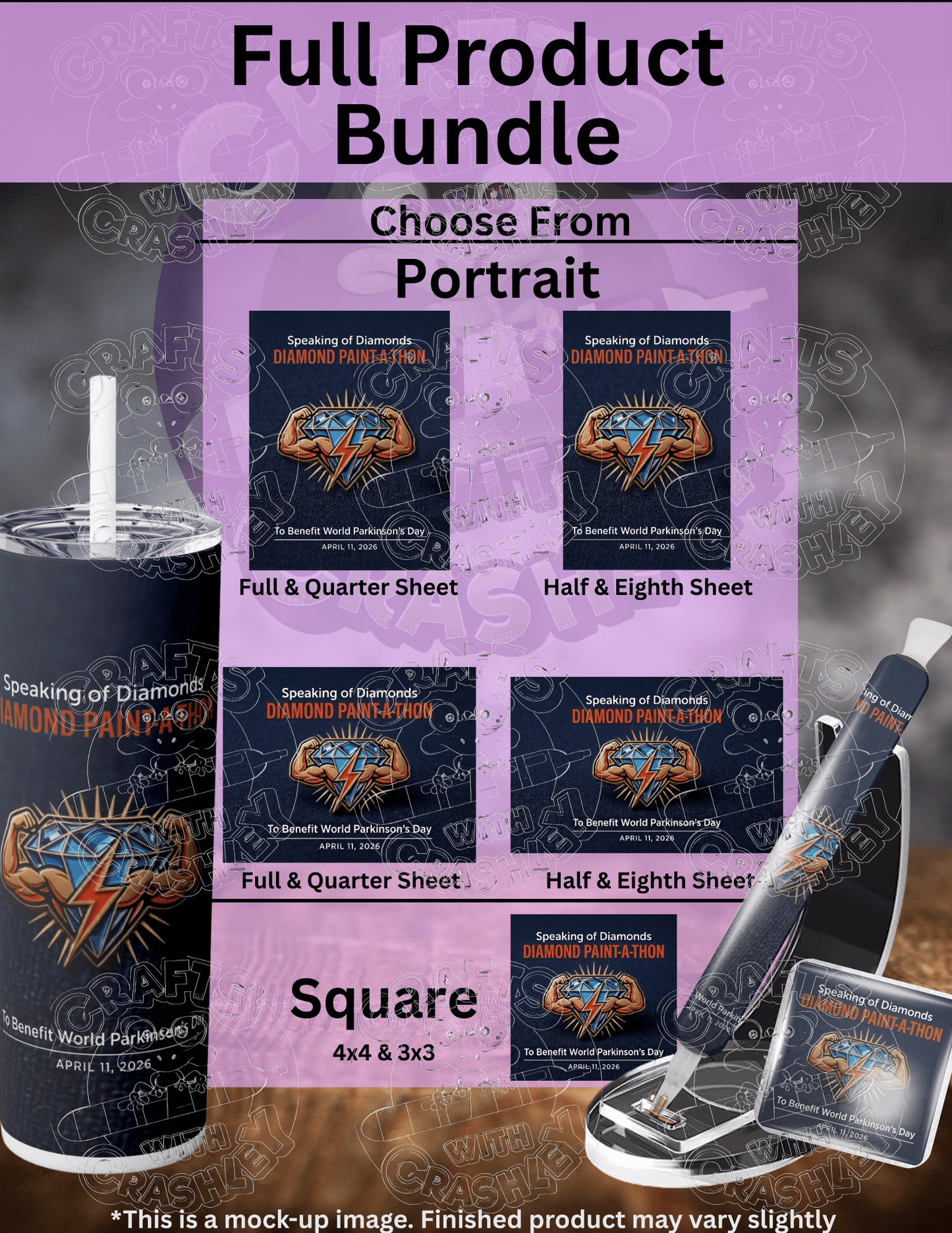 "Paint Away Parkinsons 2026" Premium Accessories for Diamond Painting