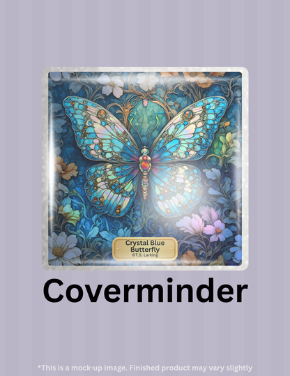 Crystal Blue Butterfly by ©T.S. Larking Limited Edition Coverminder