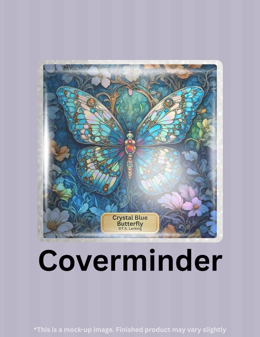 Crystal Blue Butterfly by ©T.S. Larking Limited Edition Coverminder