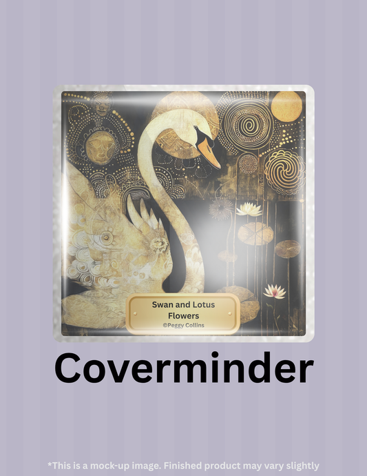 Swan and Lotus Flowers by ©Peggy Collins Limited Edition Coverminder