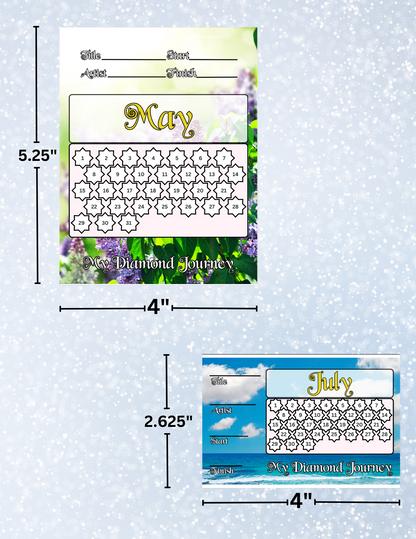 "Tracking Calendar Combo Pack" Decorative Diamond Painting Release Papers