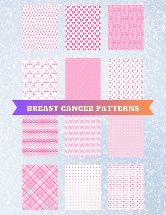 "Breast Cancer Patterns" Premium Diamond Painting Release Papers