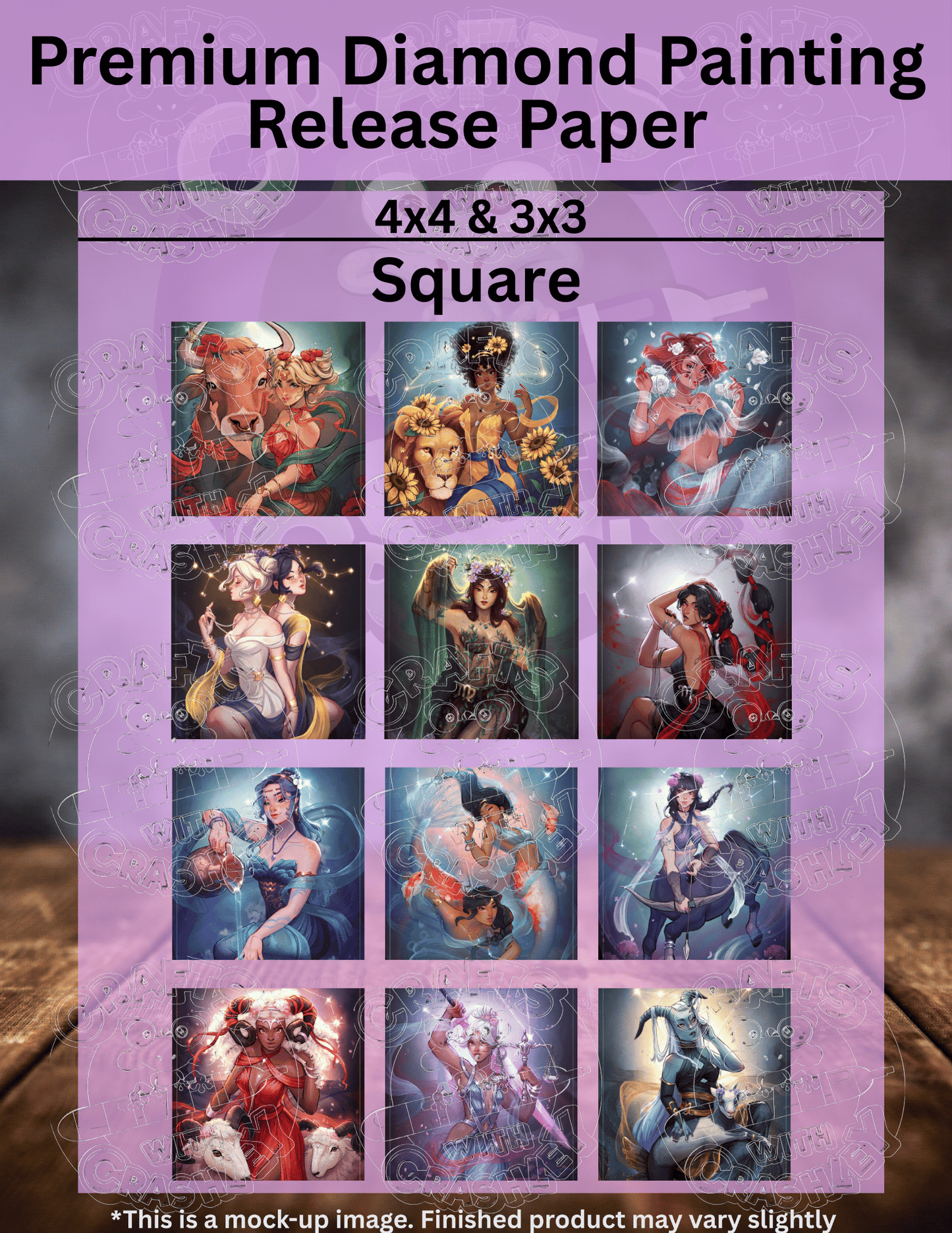 Limited Edition "Zodiac Combo Pack" by ©ChrissaBug Premium Release Paper for Diamond Painting