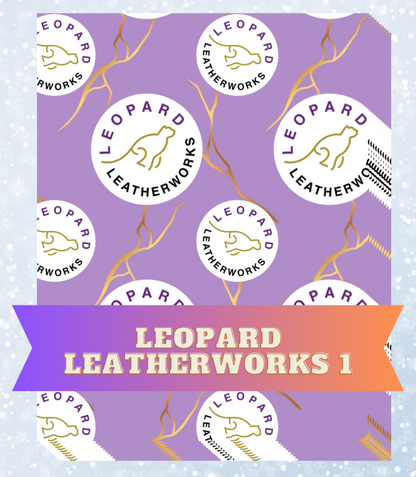 "Leopard Leatherworks 1" Decorative Diamond Painting Release Papers