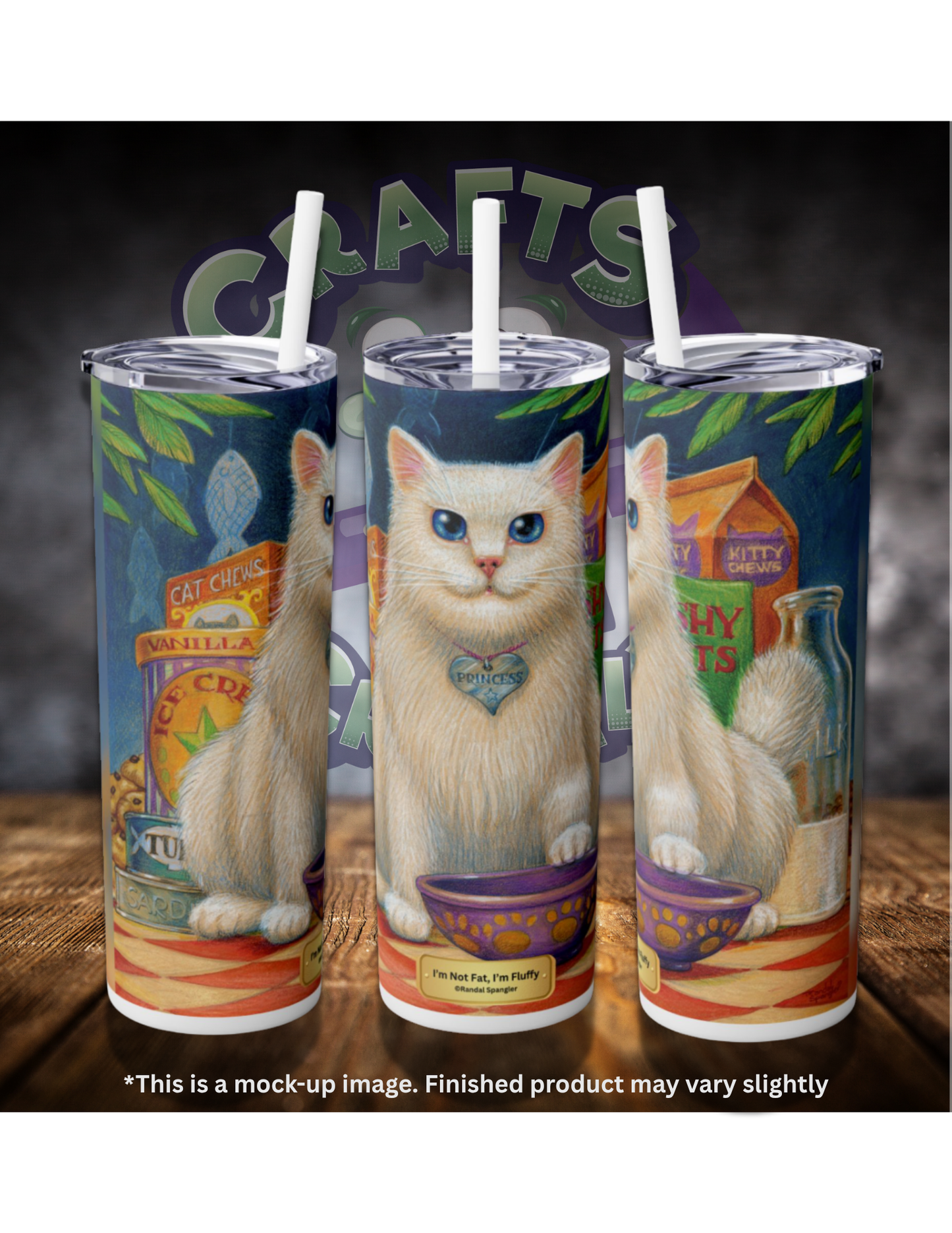 I'm Not Fat, I'm Fluffy by ©Randal Spangler 20oz Skinny Tumbler