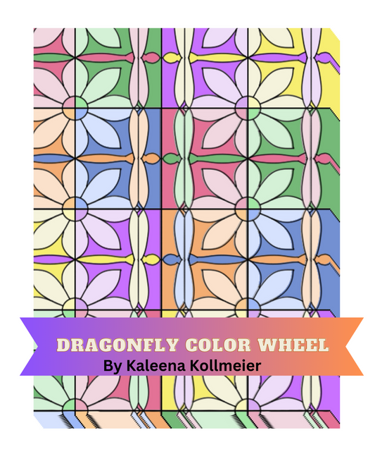 "Dragonfly Color Wheel" by Kaleena Kollmeier Decorative Diamond Painting Release Papers