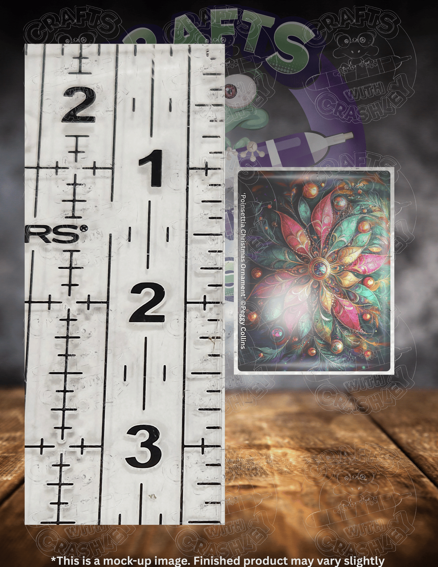 "Poinsettia Christmas Ornament" by ©Peggy Collins Premium Accessories for Diamond Painting