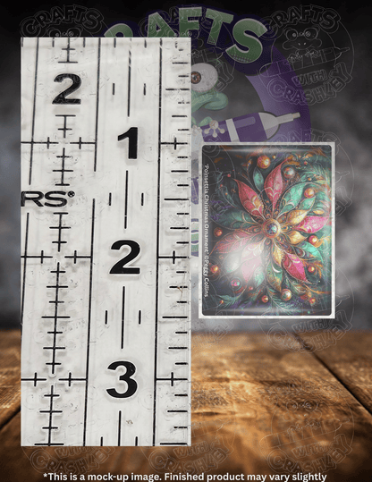 "Poinsettia Christmas Ornament" by ©Peggy Collins Premium Accessories for Diamond Painting